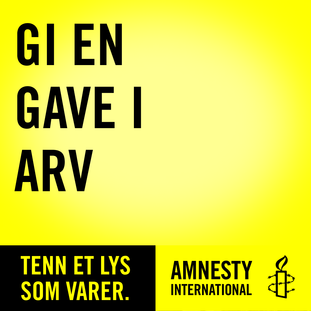 Plakat med tekst om å gi en gave i arv