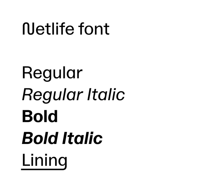 netlife font