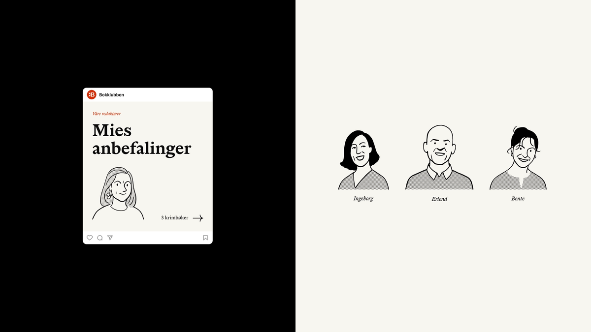 Illustrasjoner og visning av sosiale medie-post