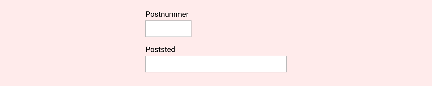 Eksempel på adressefelt