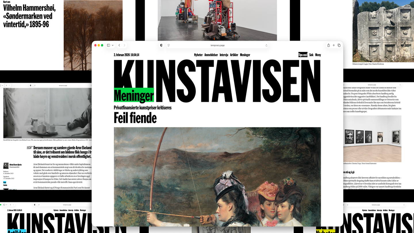 Flere eksemplarer av kunstavisen oppå hverandre