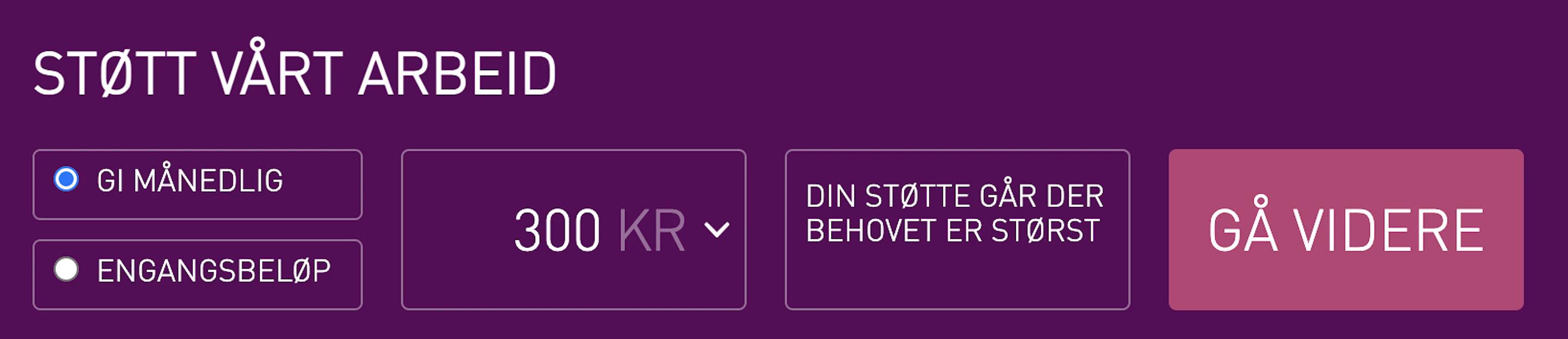 Bilde fra Kirkens Nødhjelp sitt giverskjema