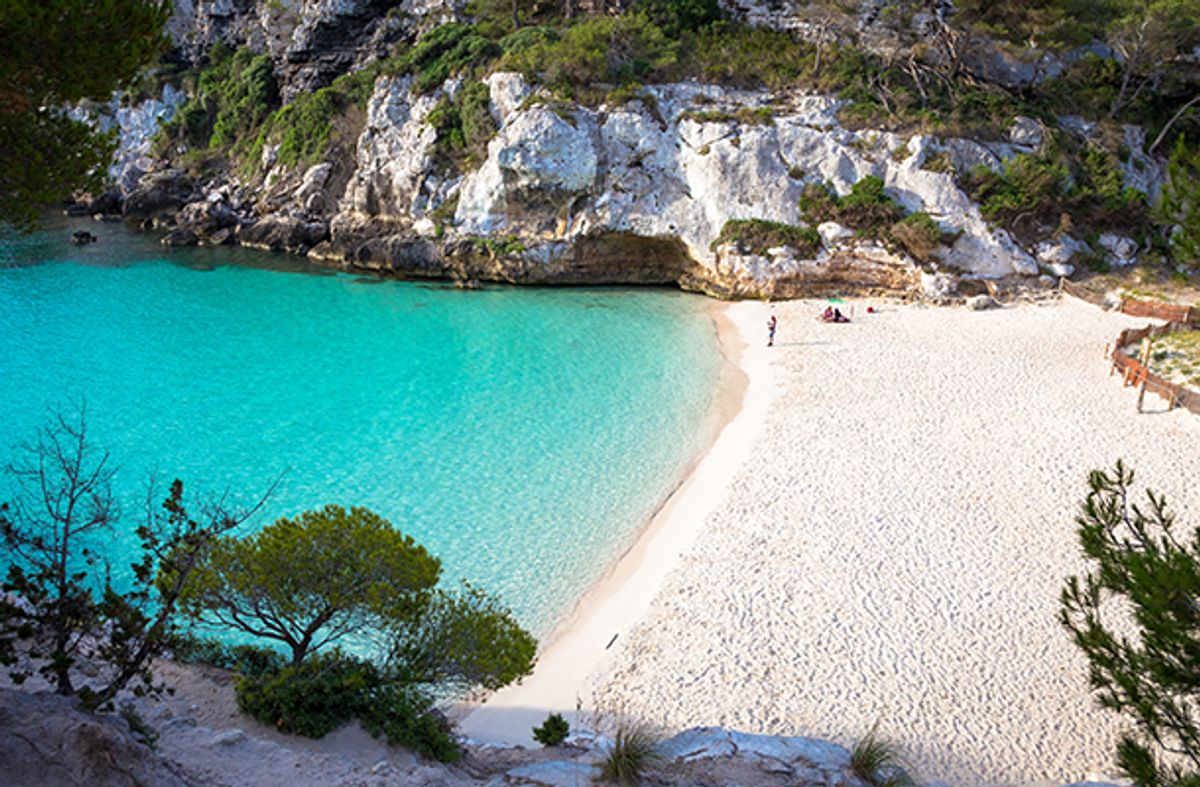 Sandy cove in Menorca