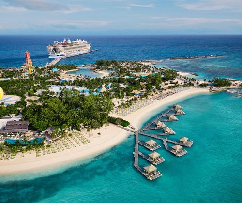 Icon of the Seas docked at Perfect Day at CocoCay