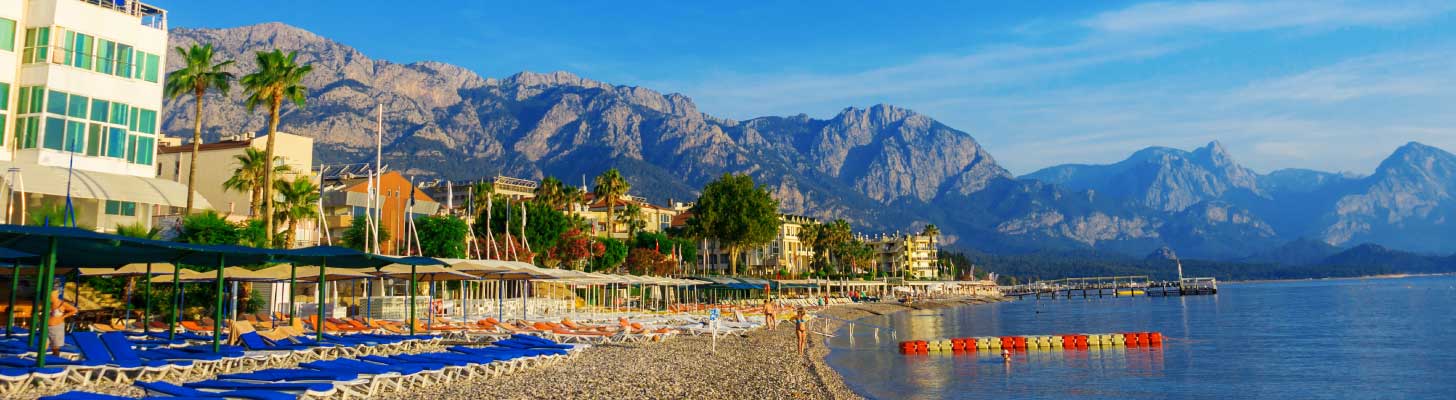 Coastline in the town of Kemer, Turkey