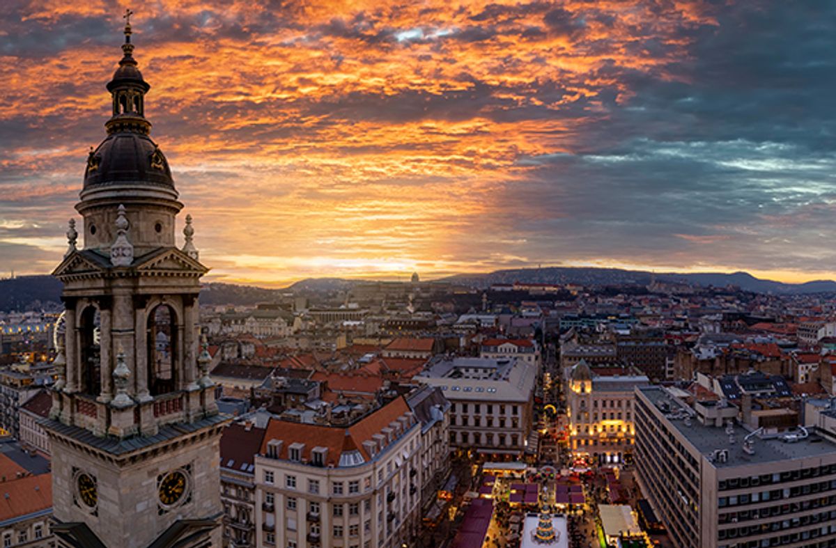 Aerial view of St Stephens Square Budapest
