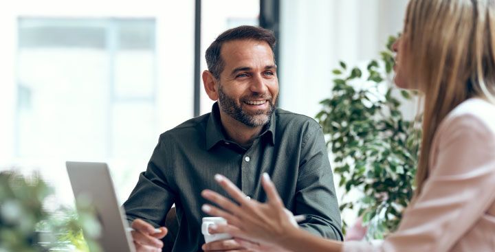 People at work in office