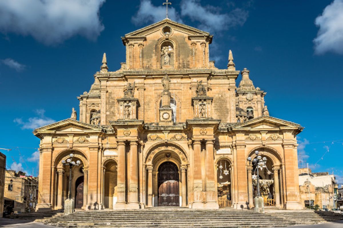 Siggiewi's top highlight St Paul's cathedral dominating the city in malta