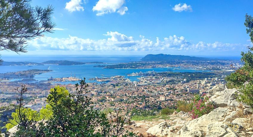 Panoramic view of Toulon, France