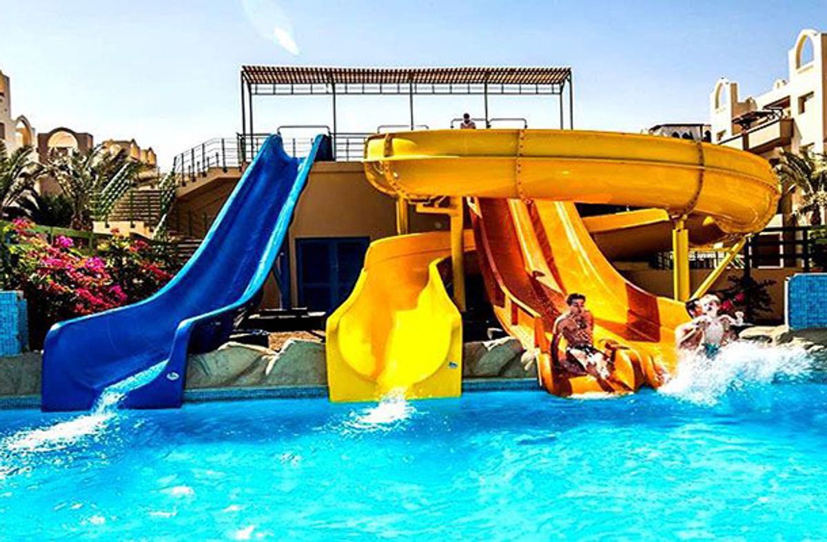 El Karma Aqua Beach Resort waterslides Hurghada