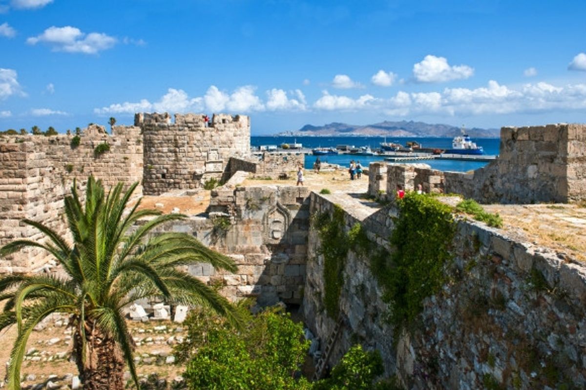 Breathtaking views of Greece from the Castle of Knights in Kos