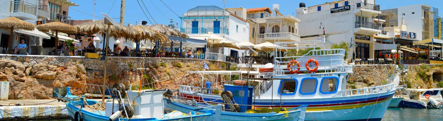 Boats in the harbour at Sissi in Crete