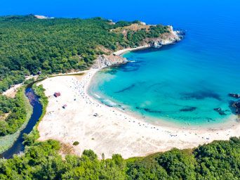 White sandy cove in Bulgaria