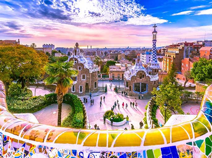 View from Guell park in Barcelona