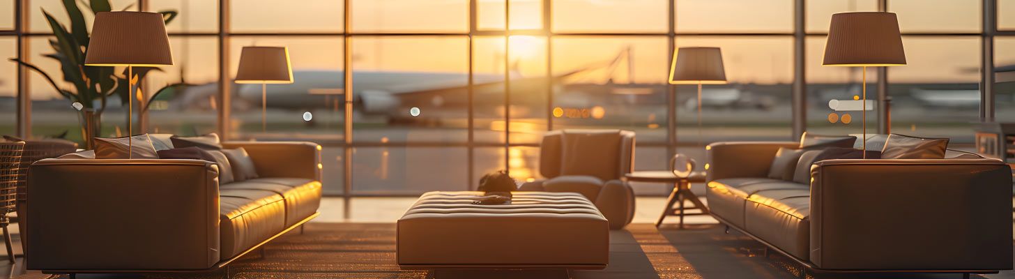 Luxury airport lounge