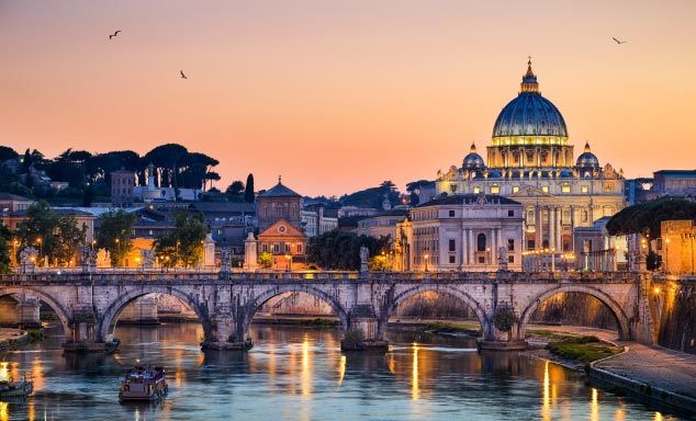 St Peters Basilica at sunset
