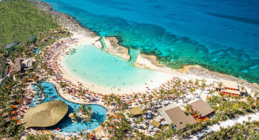 Sandy beach on Perfect Day at CocoCay