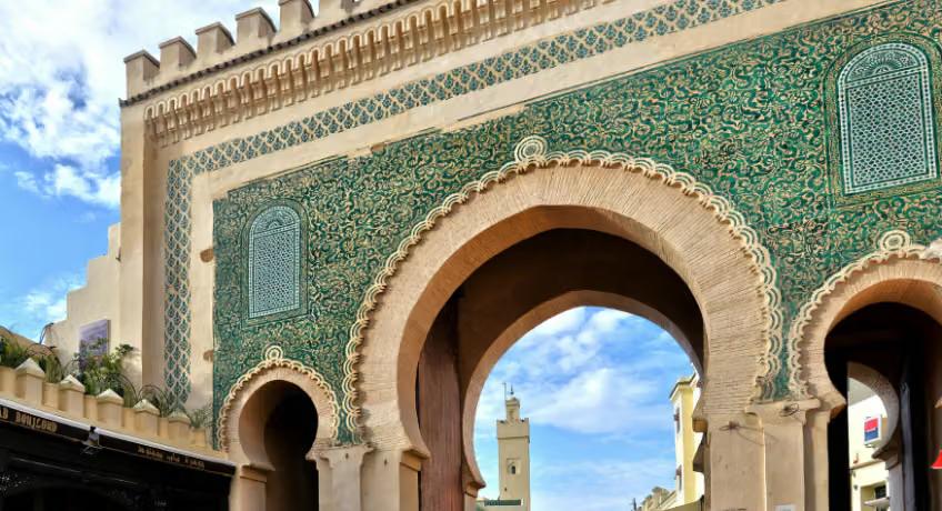 Bab Bou Jeloud Gate in Fes Morocco
