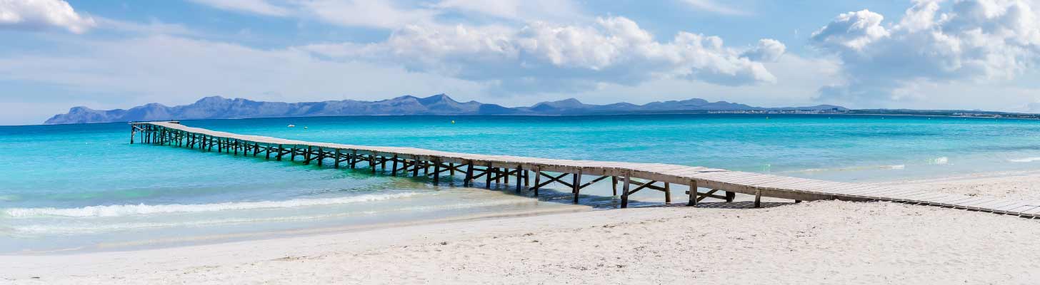 Pier at Playa de Muro beach in Majorca