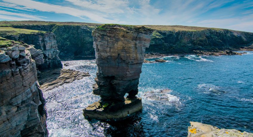 Cliffs & coastline in the Orkney Islands, Scotland