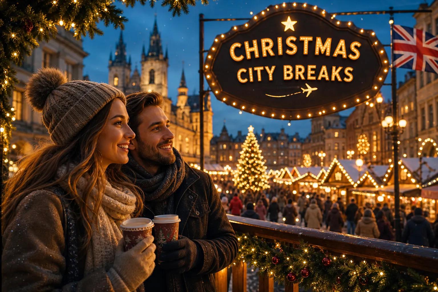 A couple enjoy a Christmas Markets break with Broadway Travel