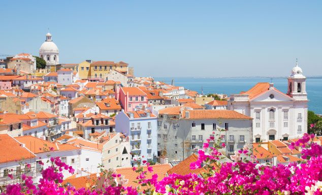 Skyline in Lisbon, Portugal