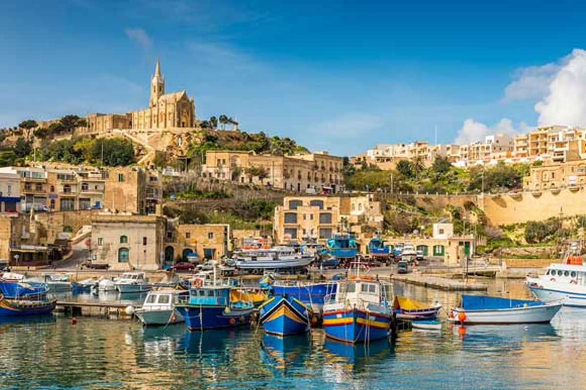 A blissful shot of the harbour in Gozo