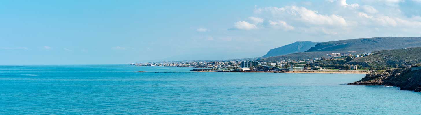 View along the coast of Kokkini Hani in Crete