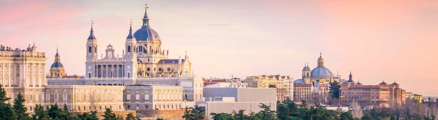 Skyline of Madrid in Spain