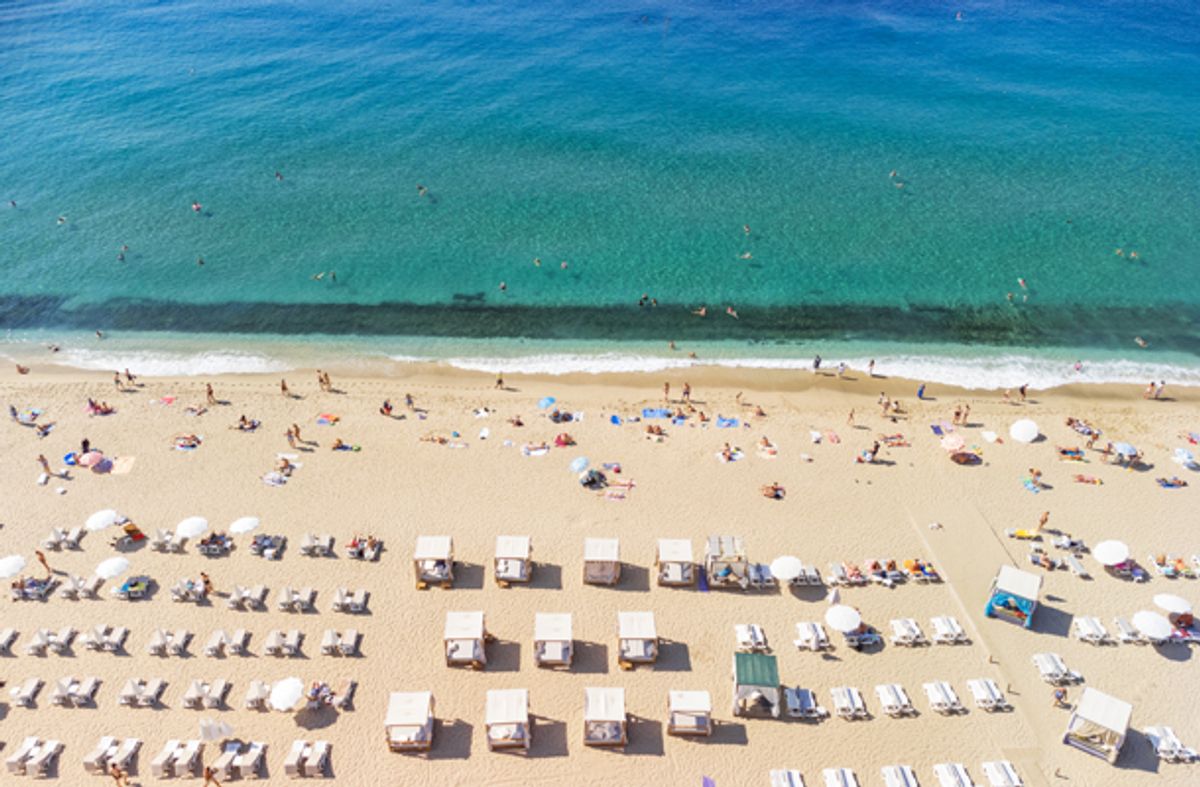 Kleopatra Beach, Turkey, arial view