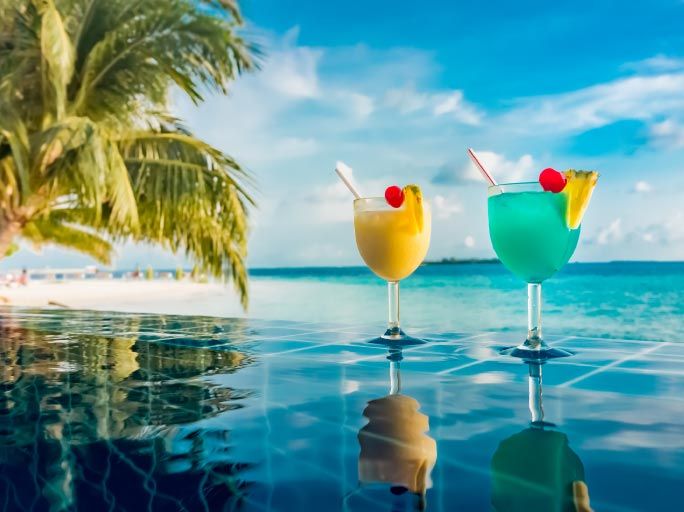Cocktails by the pool
