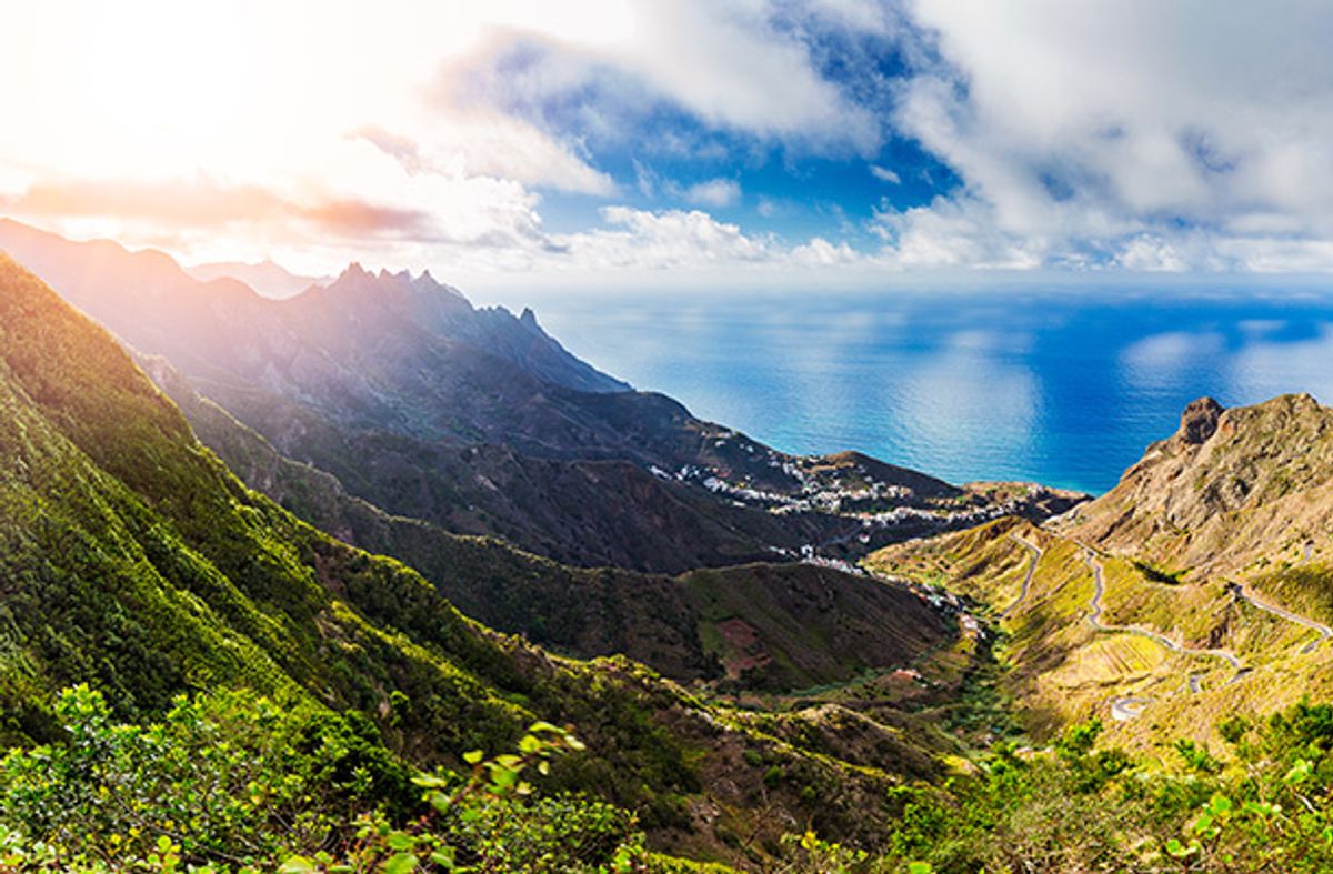 View of Roque de Taborno hiking trail, Tenerife