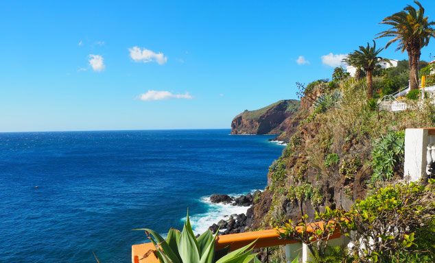 Coastline in Canico in Madeira