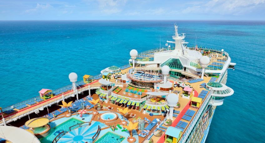 Top deck on Freedom of the Seas