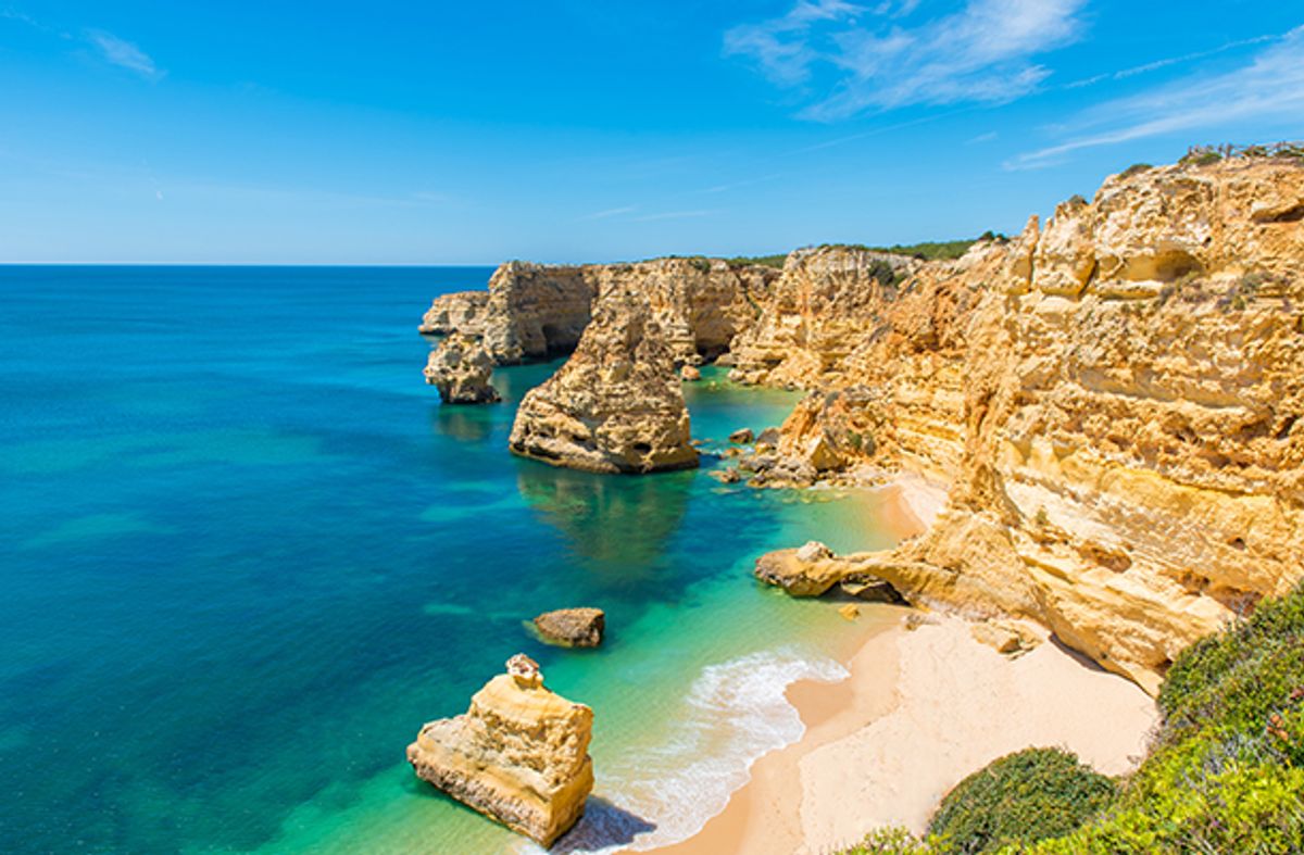 Praia de Marinha in the Algarve Portugal