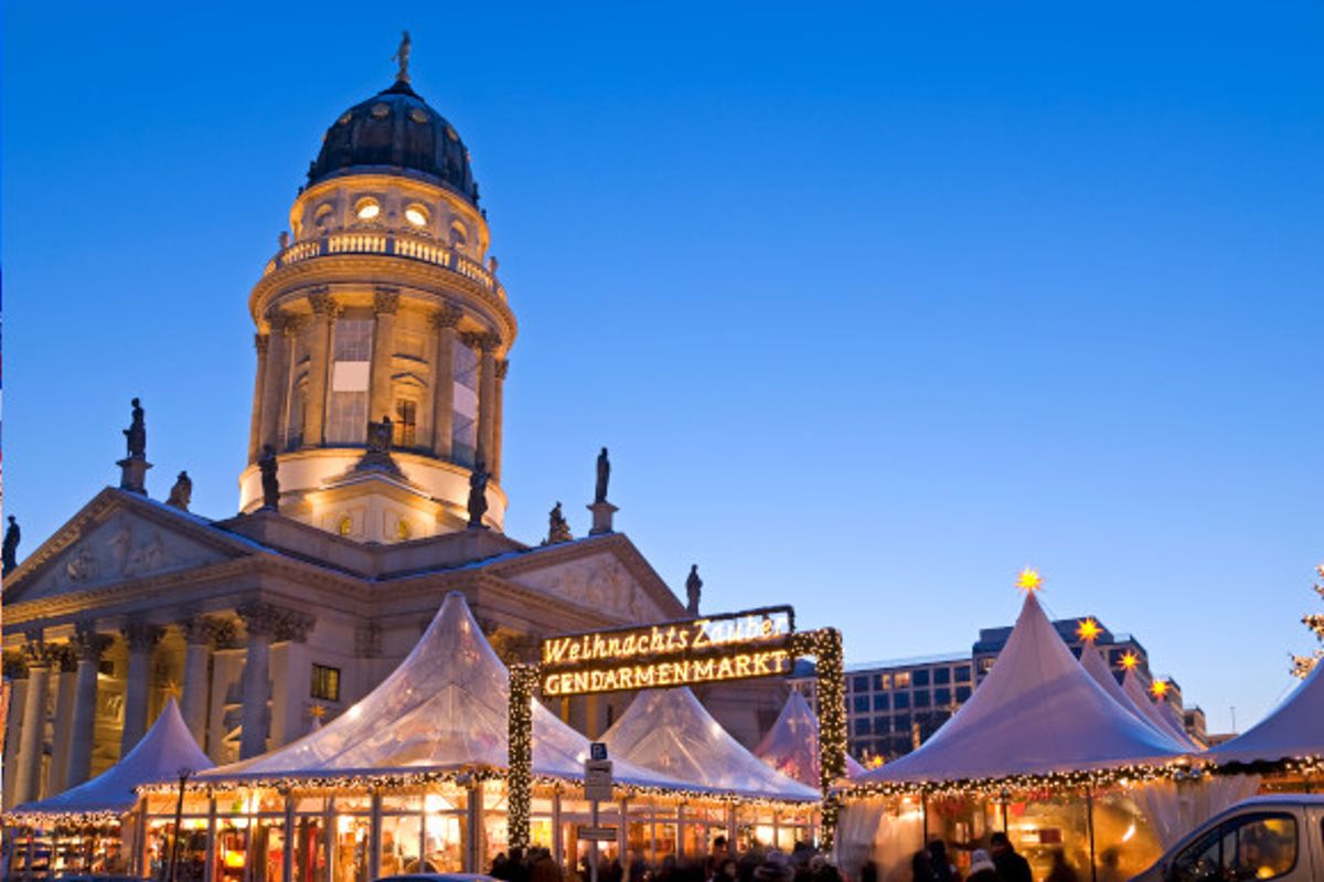 Weihnachtszauber Christmas Market in Berlin on a Clear Winter's day