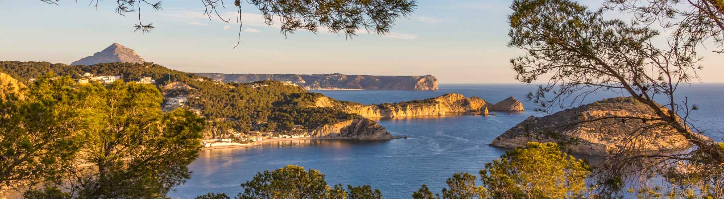 View over the cliffs and bays of the Costa Blanca