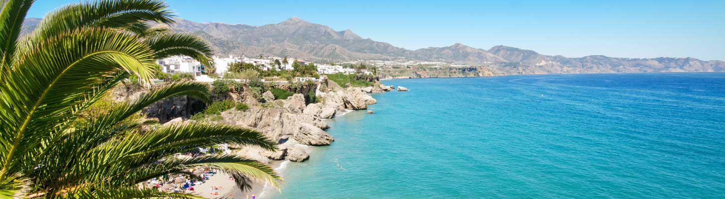 Coastline of Nerja in Costa del Sol, Spain
