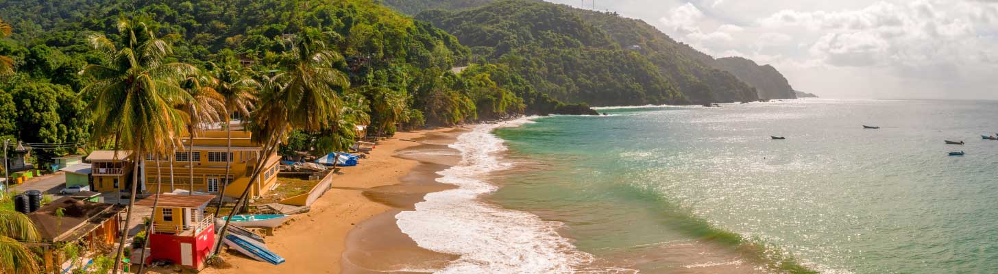 Golden sands of a beach in Barbados