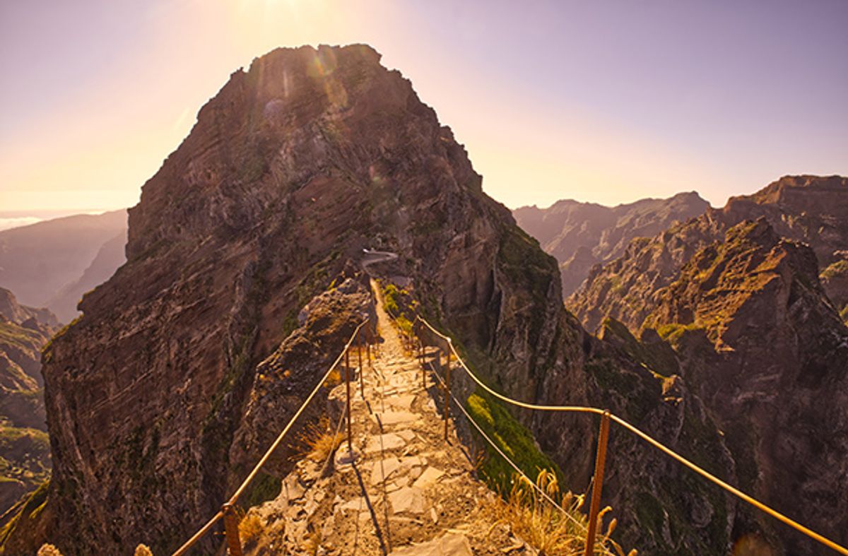Walkway on Pico Arierio Madeira
