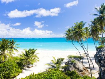 White sands & turquoise seas in Barbados