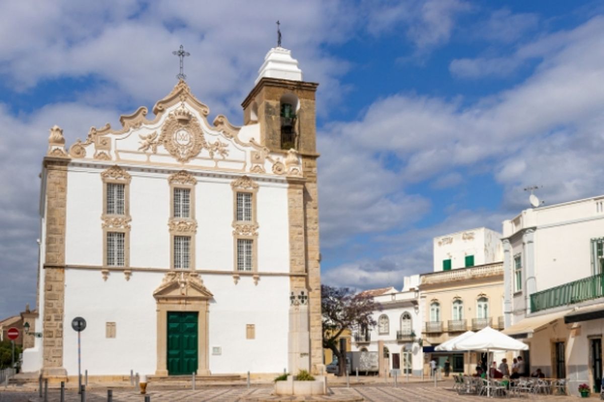 The beautiful Church Nossa Senora do Rosario in the town of Olhao, Portugal
