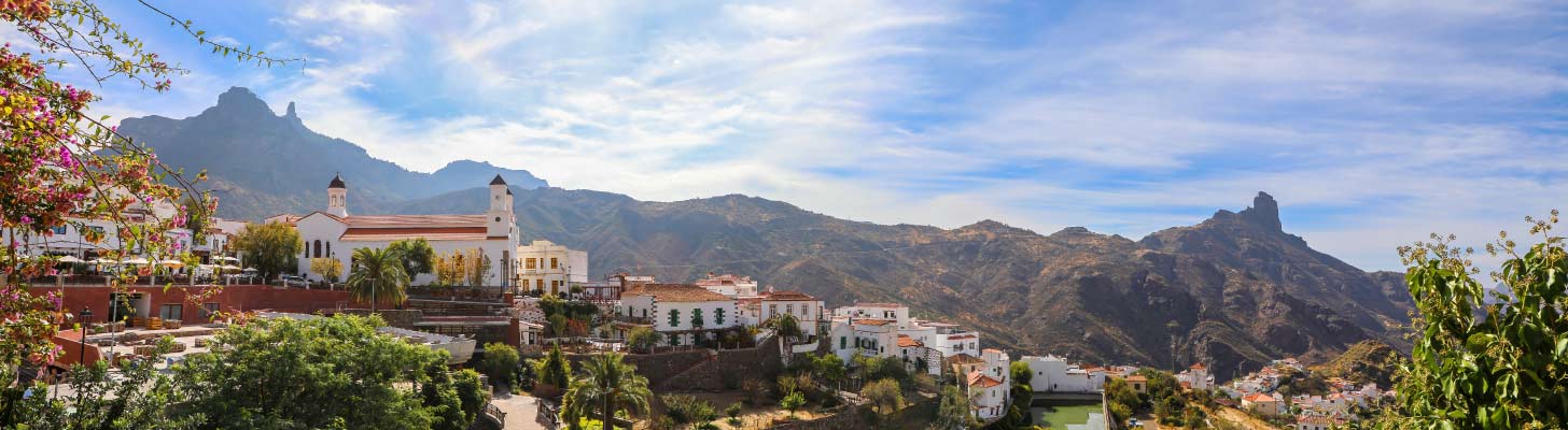 White houses of Tejeda Village in Gran Canaria