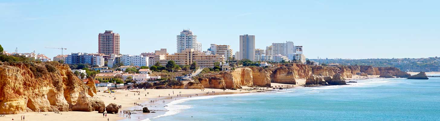 Panoramic view of the resort of Portimao, Portugal