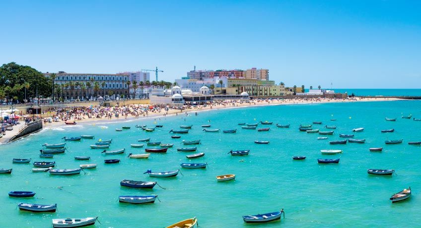 Boats in the Bay of Cadiz