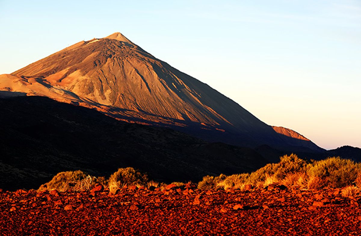 View of volcanic mountain in Tenerife