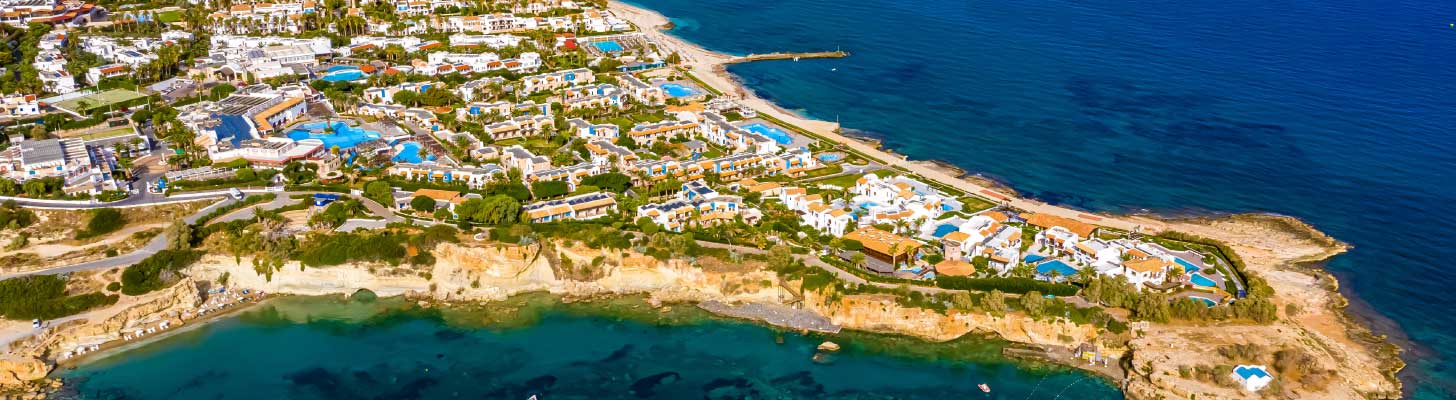Aerial view of Anissaras in Crete
