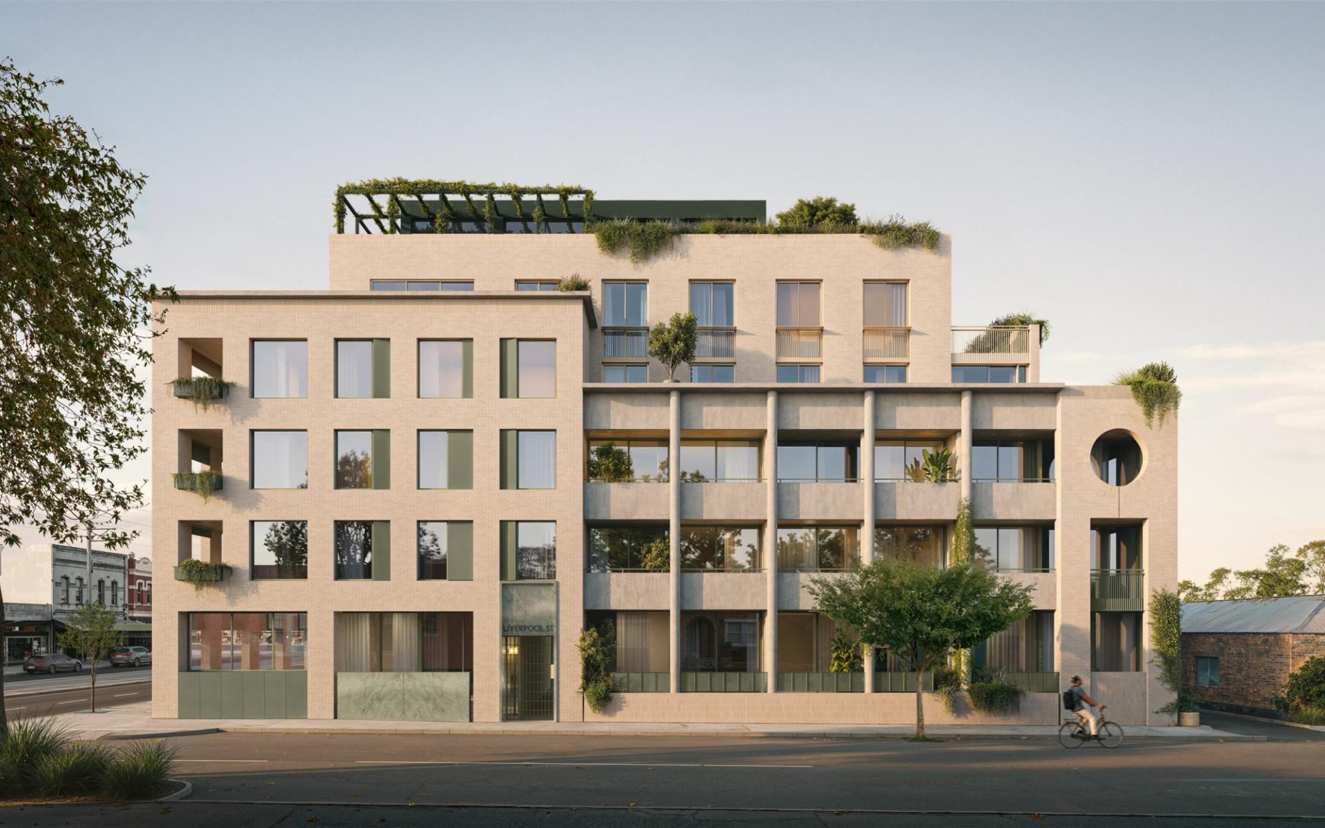 Liverpool Street Facade Kennedy Nolan Apartments Fitzroy North