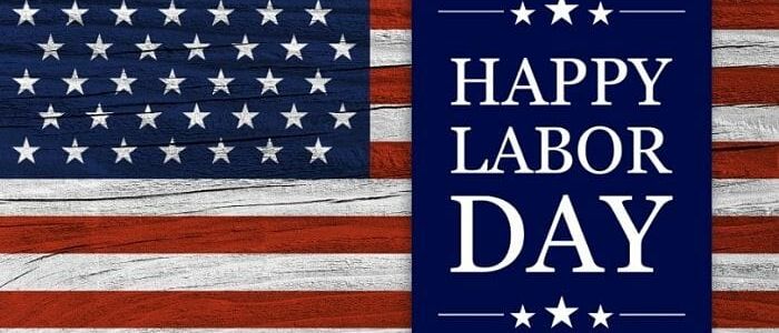 American Flag with Happy Labor Day