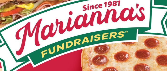 Marianna's Fundraisers Logo with Pizzas and Hoagies